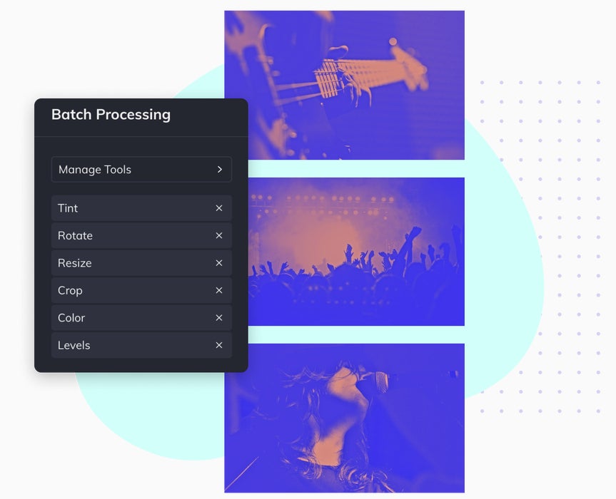 batch processing photos and tools