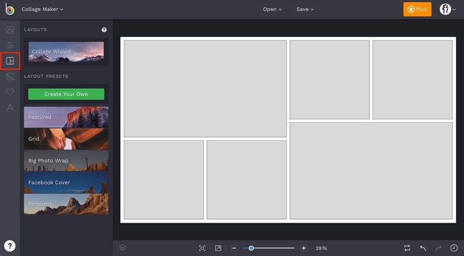 online Collage Maker templates in BeFunky