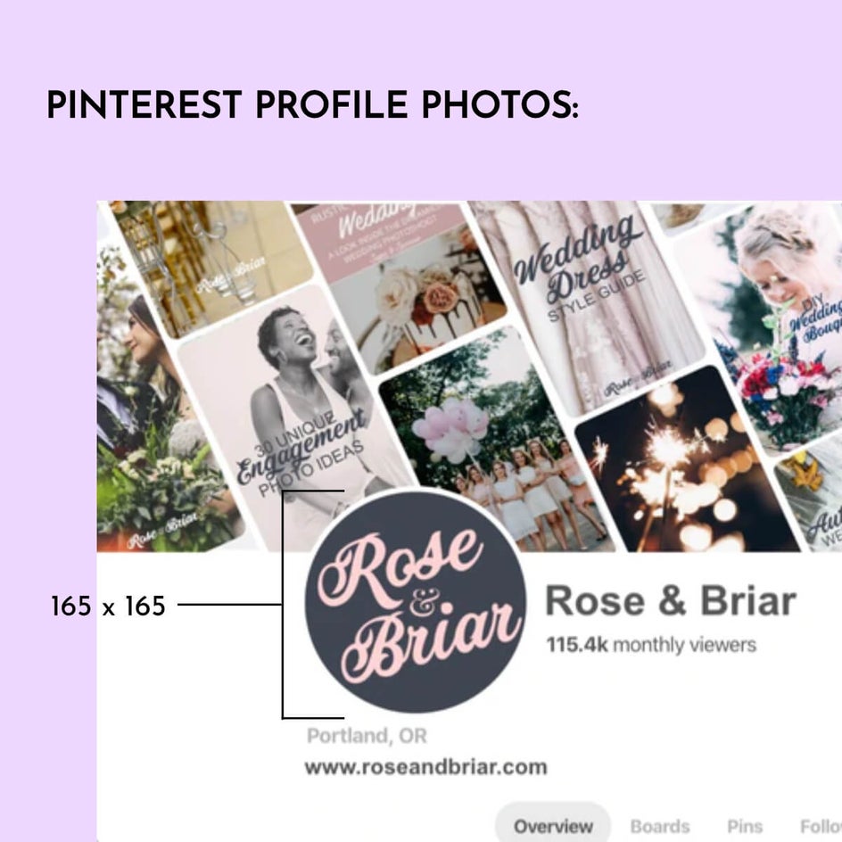 Pinterest Profile Photo Sizing