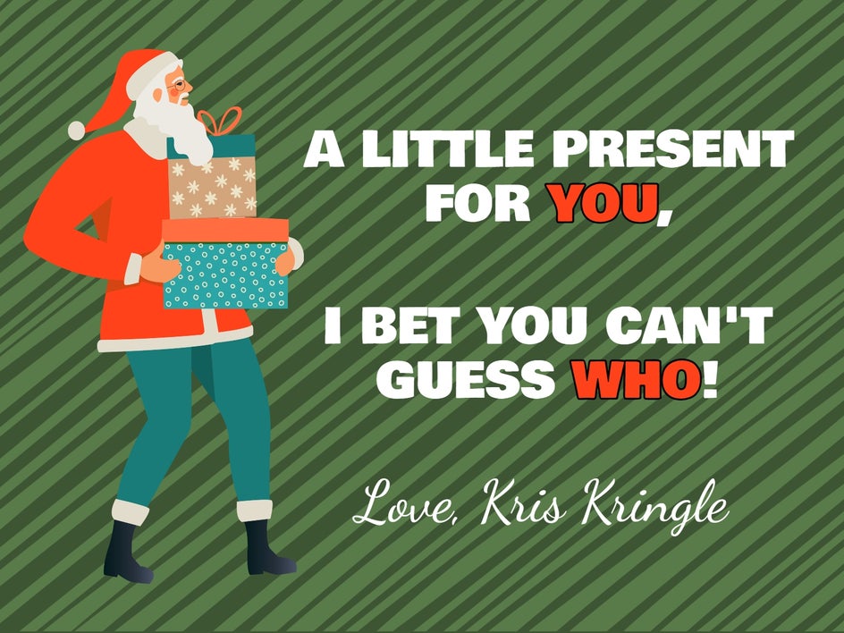 kris kringle christmas card