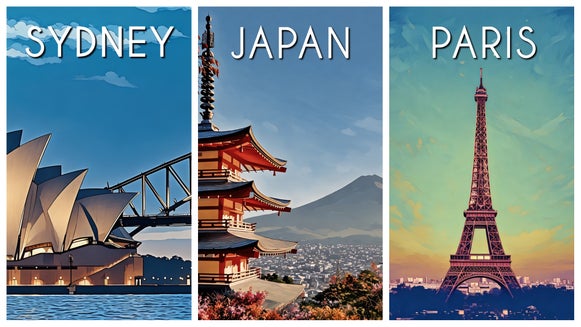 create vector art travel posters featured