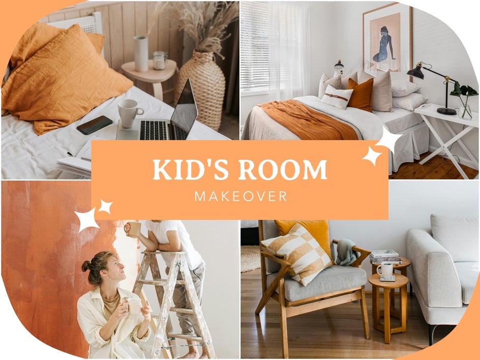 kids room social media post after with graphics