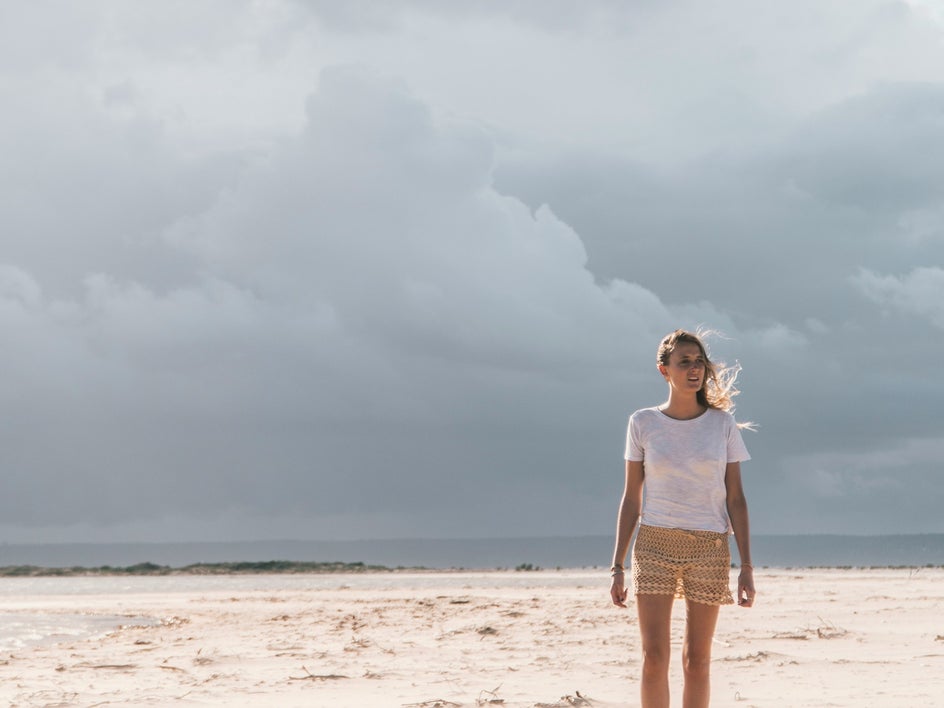 bad weather beach image