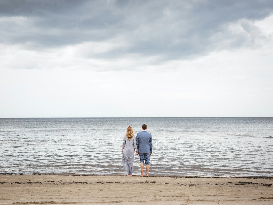 cloudy beach day