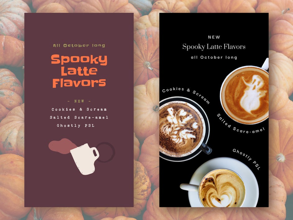 halloween menu highlight templates