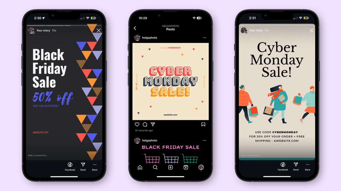 black friday and cyber monday template inspiration featured