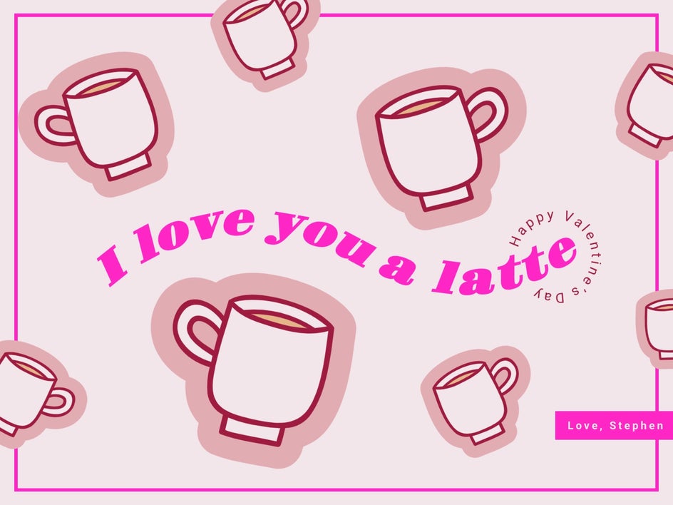 valentines day card for coffee lover