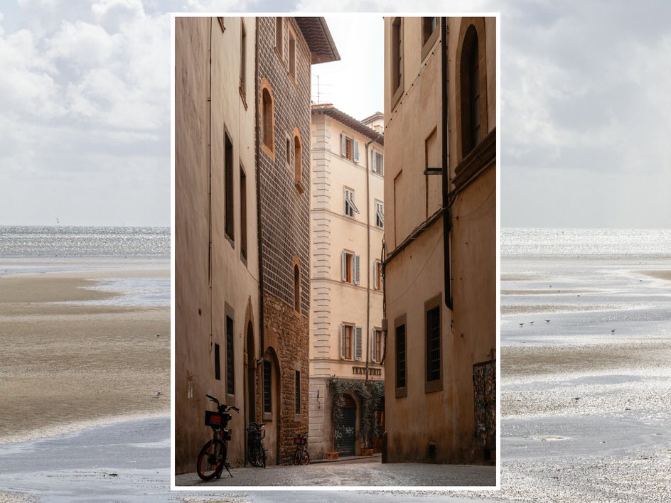 buildings and coastline landscape