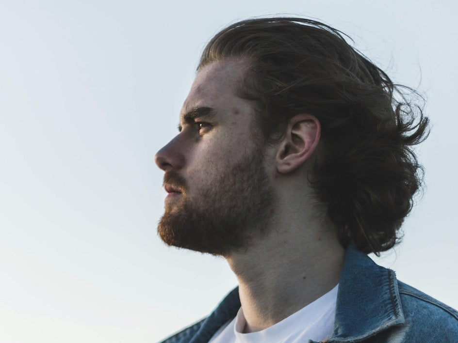 male portrait with blue sky