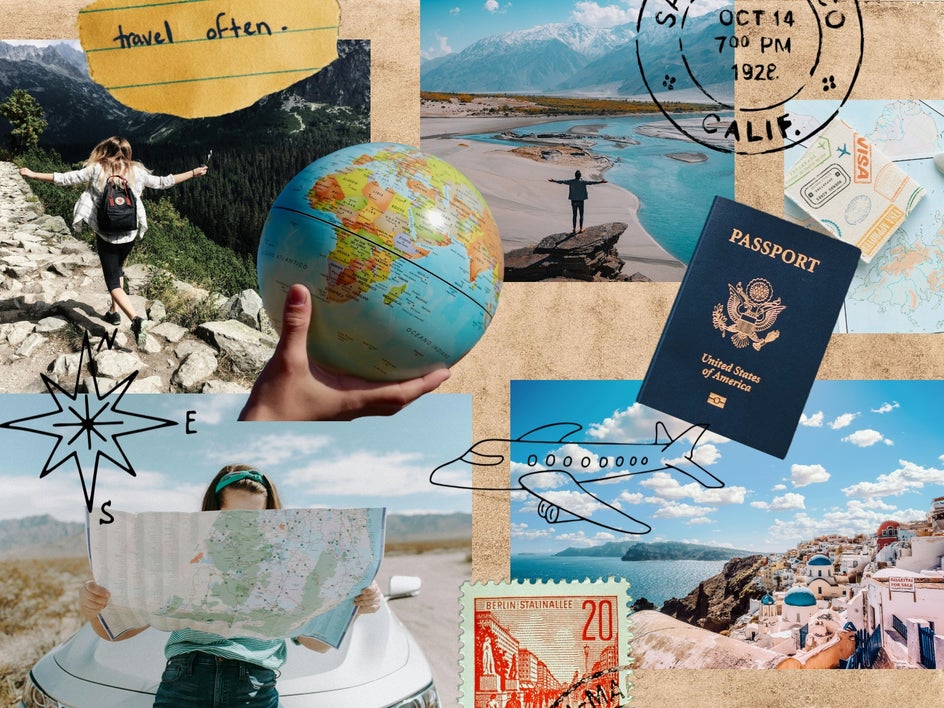 travel goals vision board maker