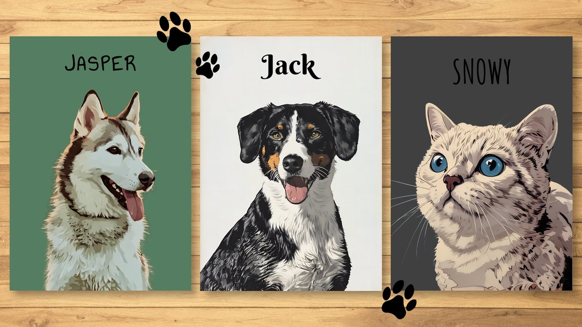 featured image for photo to cartoon pet portraits