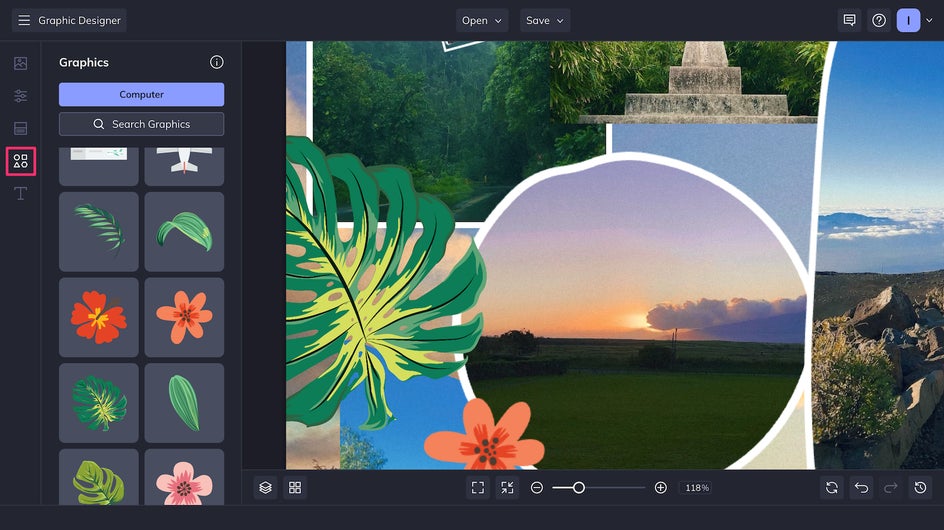 add graphics to tropical theme