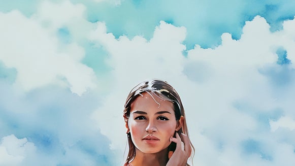 girl with sky in the background