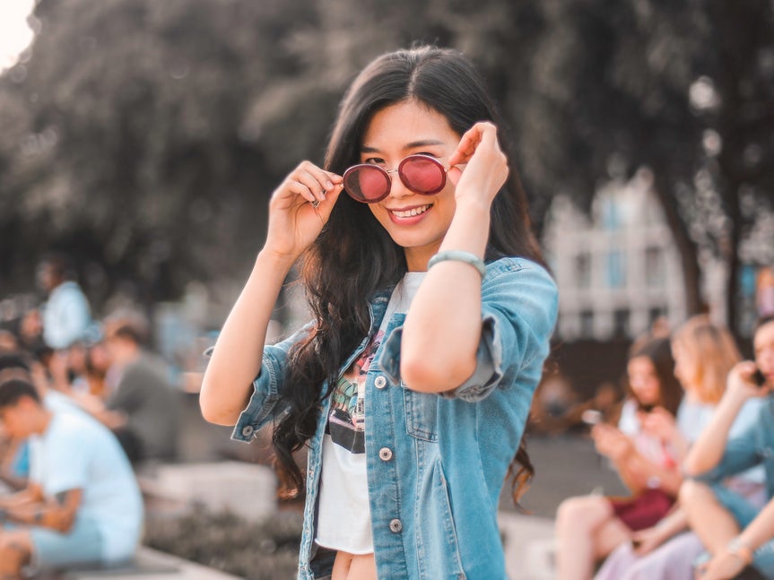 Female portrait with sunglasses