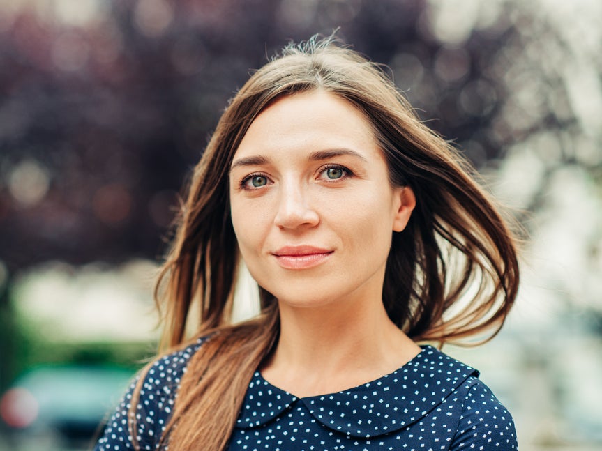 girl looking into the camera