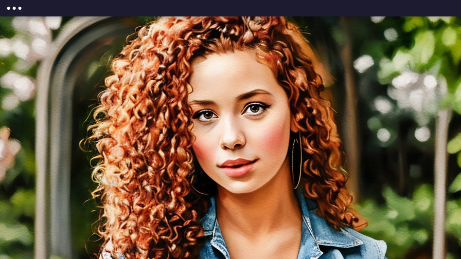 portrait of a woman with curly hair